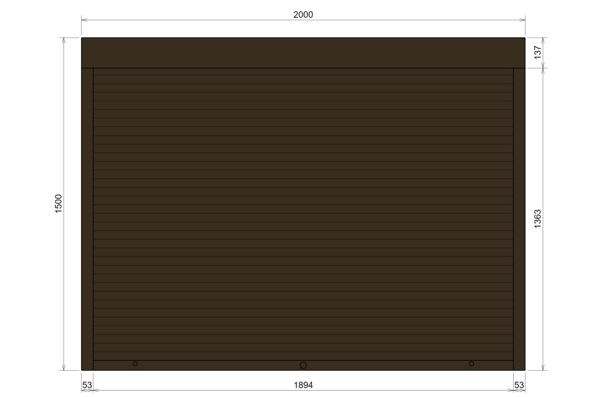 Защитные алюминиевые ролеты Comfort Line 2000-1500 мм P55