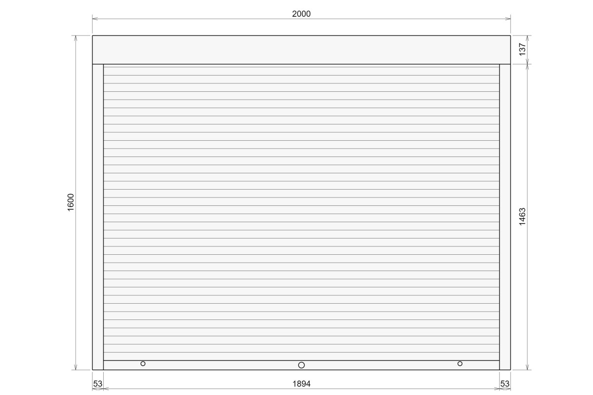 Защитные алюминиевые ролеты Comfort Line 2000-1600 мм P55