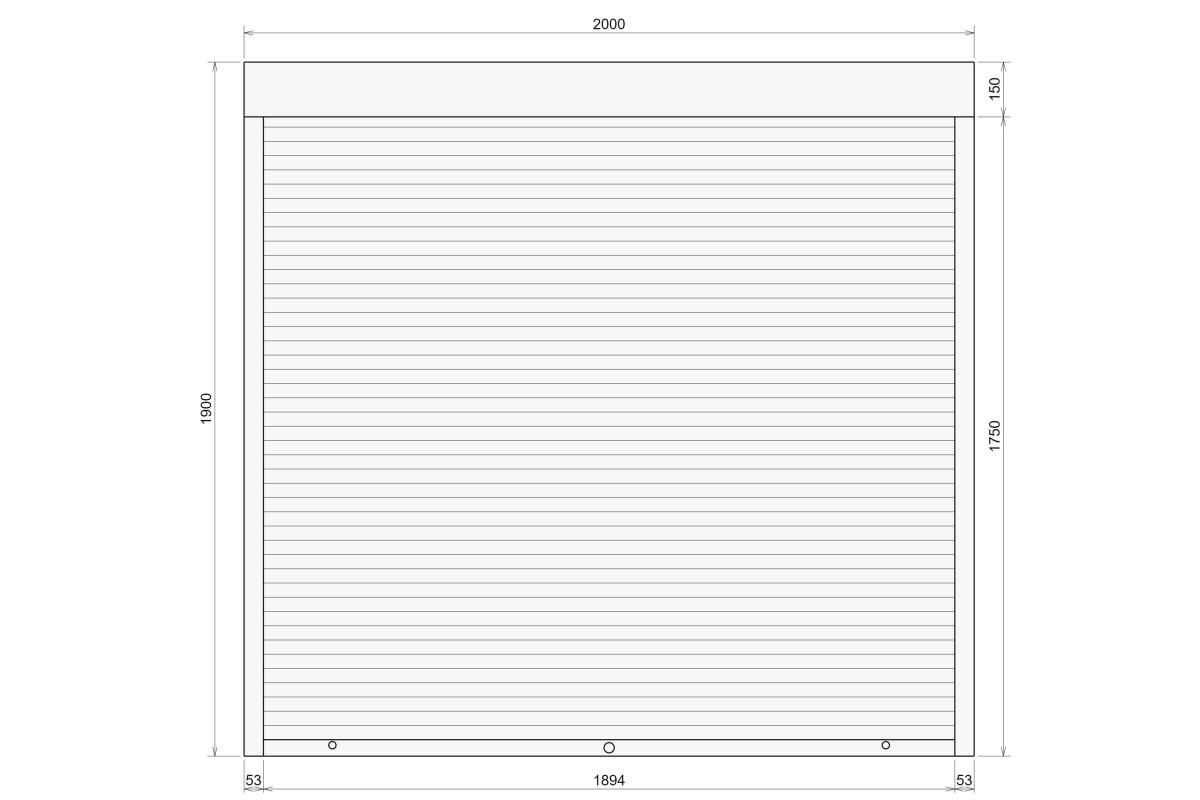 Защитные алюминиевые ролеты Comfort Line 2000-1900 мм P55