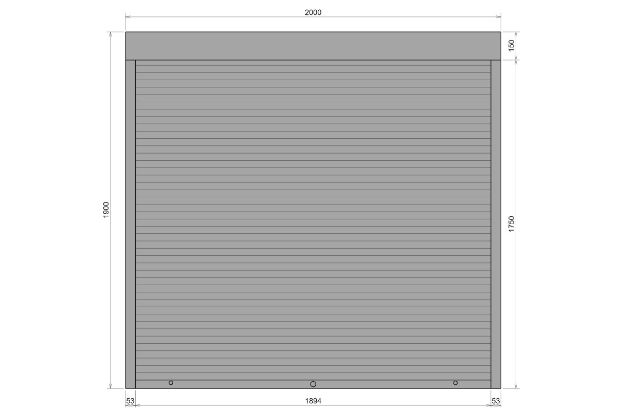 Защитные алюминиевые ролеты Comfort Line 2000-1900 мм P55