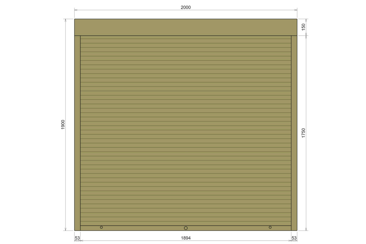 Защитные алюминиевые ролеты Comfort Line 2000-1900 мм P55