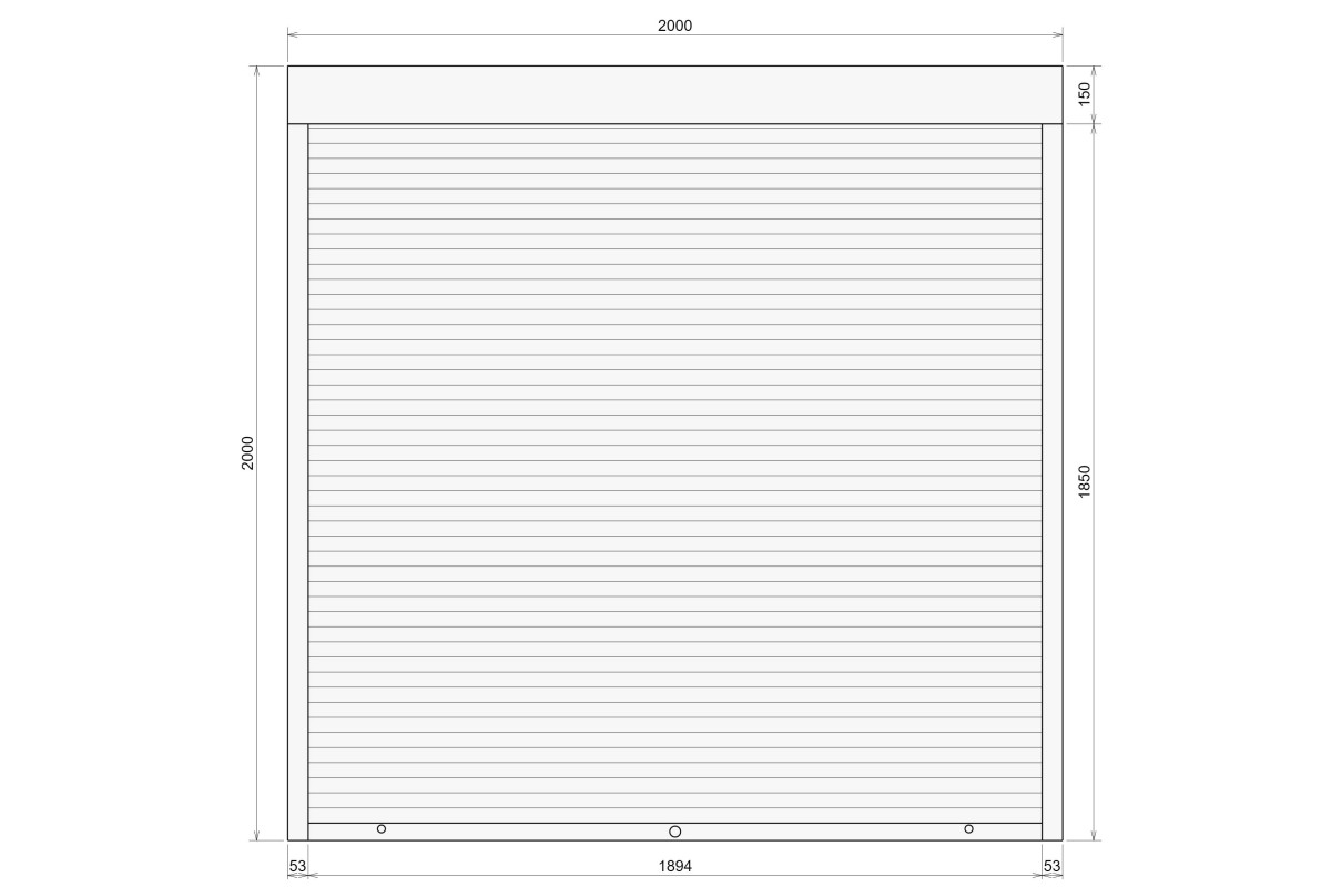Защитные алюминиевые ролеты Comfort Line 2000-2000 мм P55