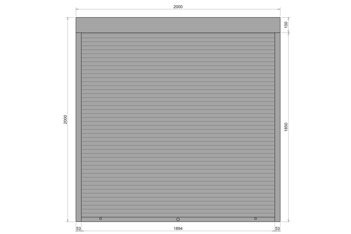 Защитные алюминиевые ролеты Comfort Line 2000-2000 мм P55