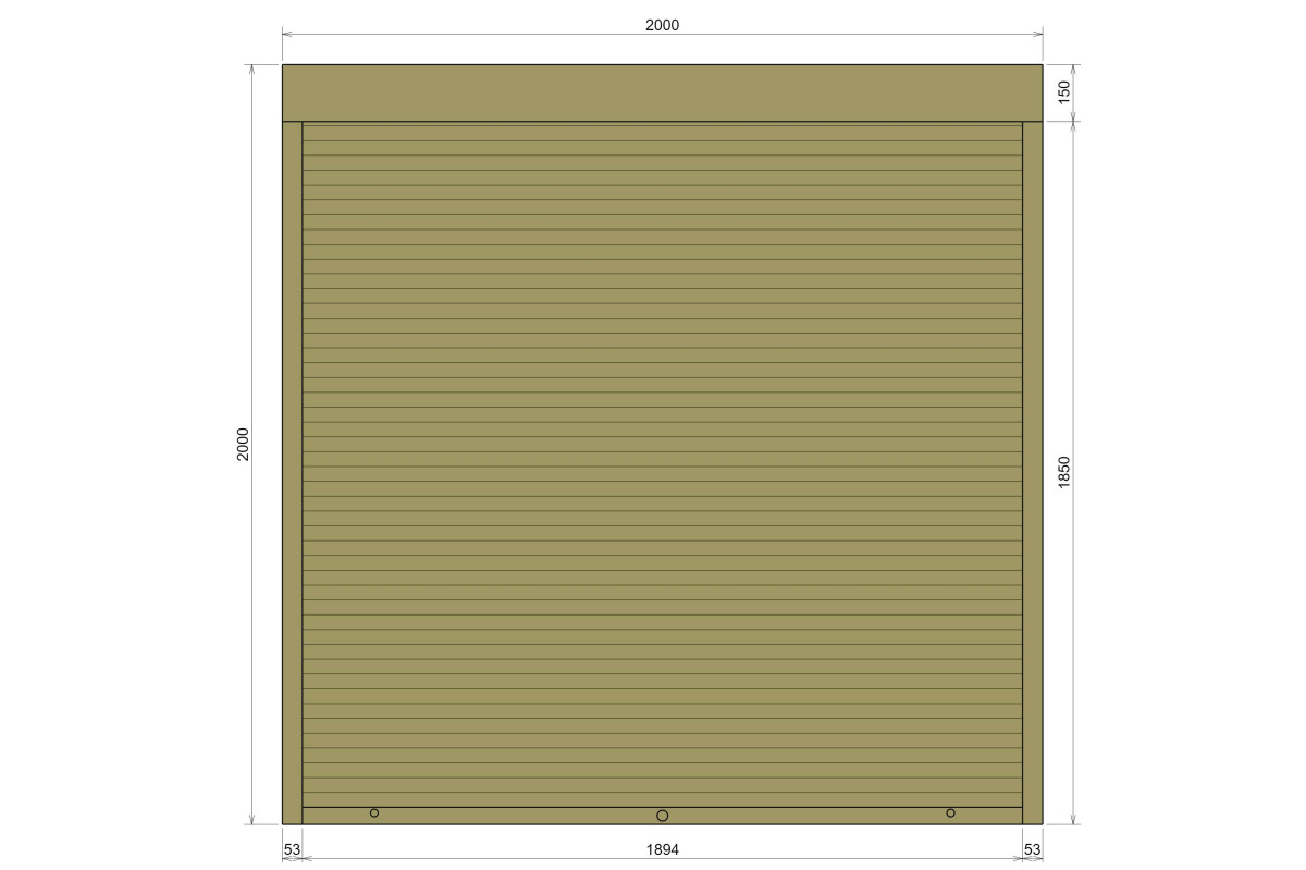 Защитные алюминиевые ролеты Comfort Line 2000-2000 мм P55