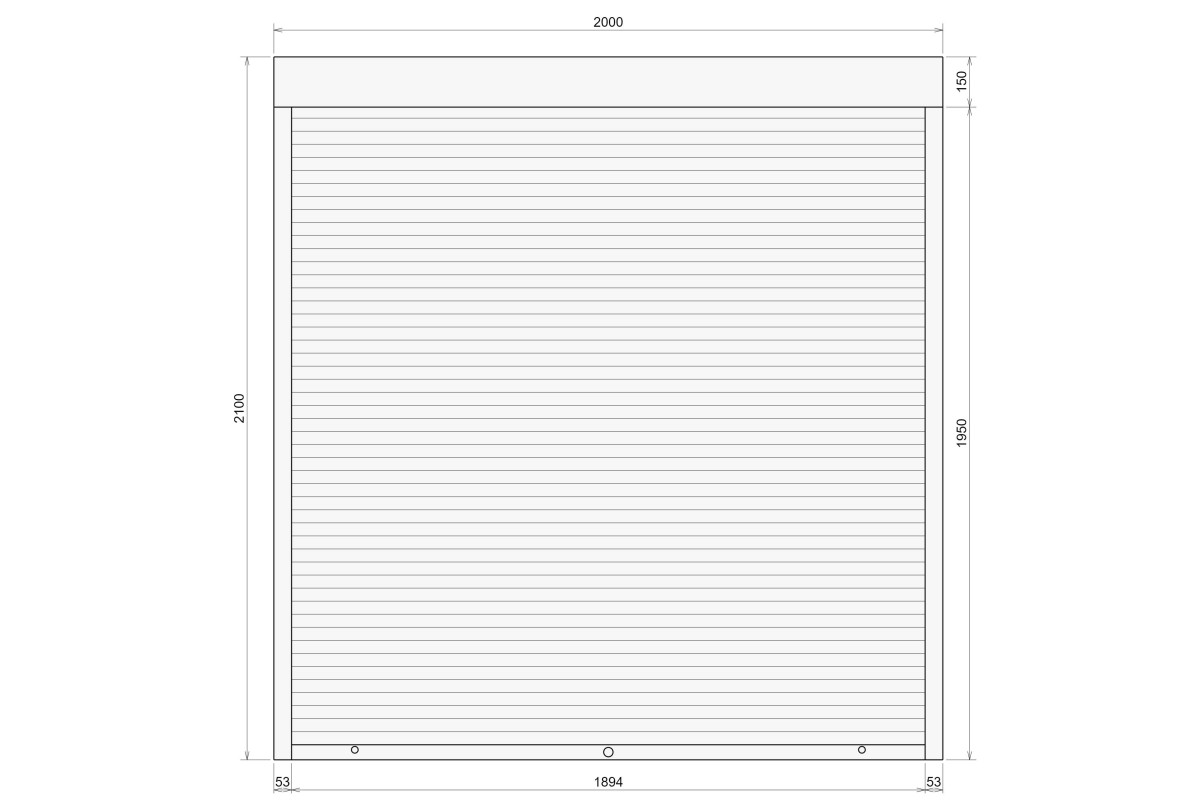 Защитные алюминиевые ролеты Comfort Line 2000-2100 мм P55
