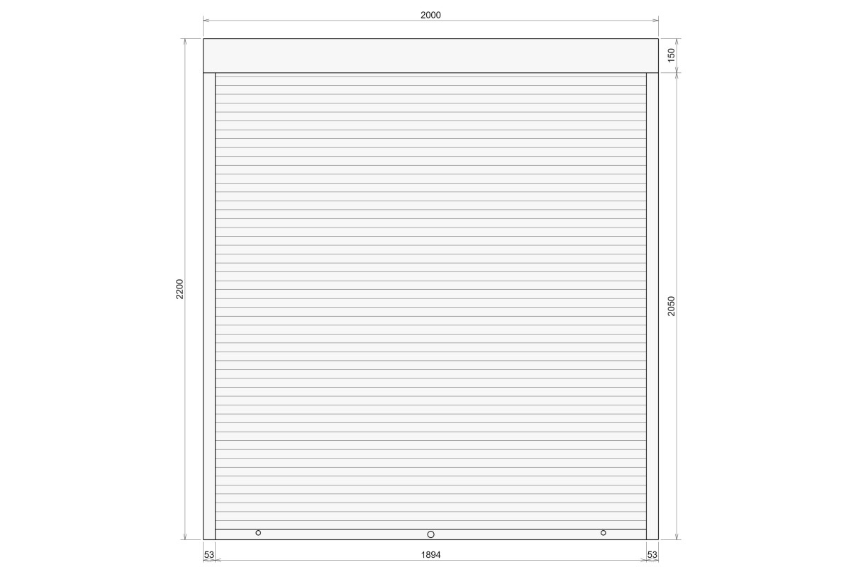 Защитные алюминиевые ролеты Comfort Line 2000-2200 мм P55
