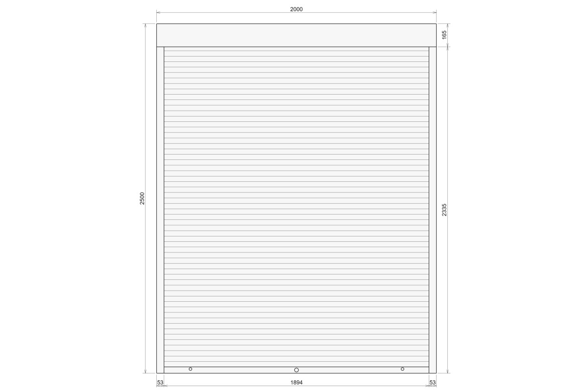 Защитные алюминиевые ролеты Comfort Line 2000-2500 мм P55