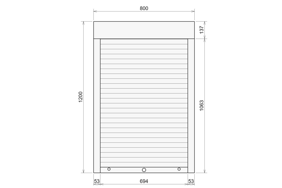 Защитные алюминиевые ролеты Comfort Line 800-1200 мм P55
