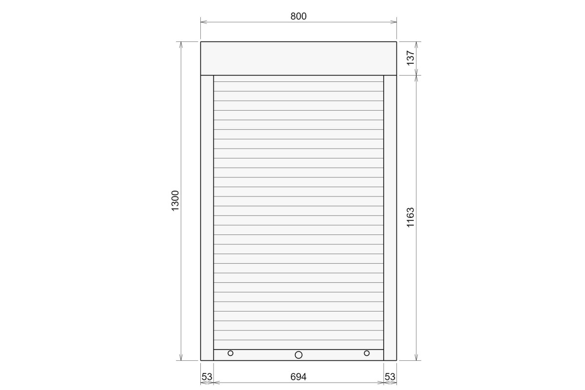 Защитные алюминиевые ролеты Comfort Line 800-1300 мм P55
