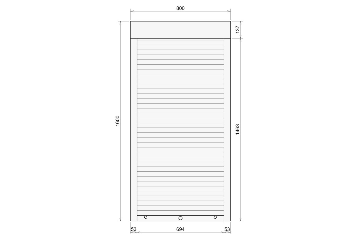 Защитные алюминиевые ролеты Comfort Line 800-1600 мм P55