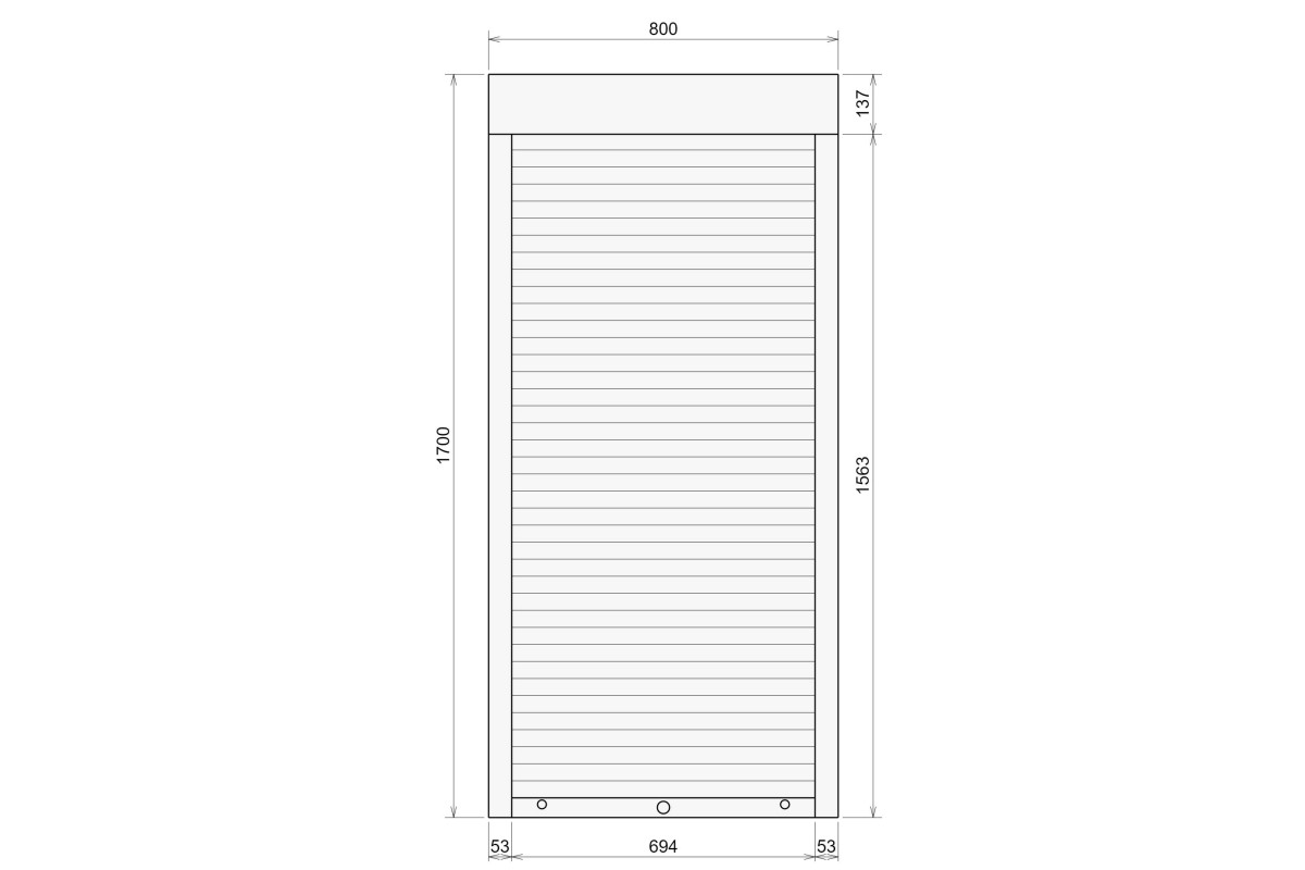 Защитные алюминиевые ролеты Comfort Line 800-1700 мм P55