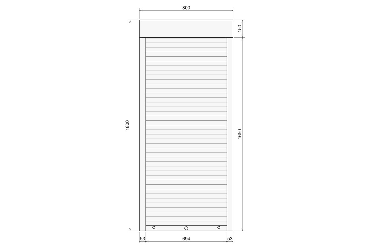 Защитные алюминиевые ролеты Comfort Line 800-1800 мм P55