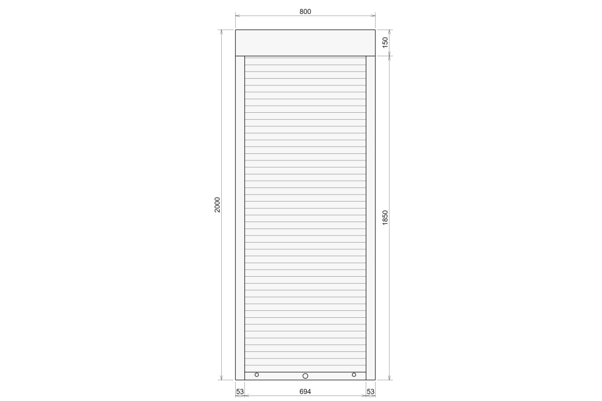 Защитные алюминиевые ролеты Comfort Line 800-2000 мм P55