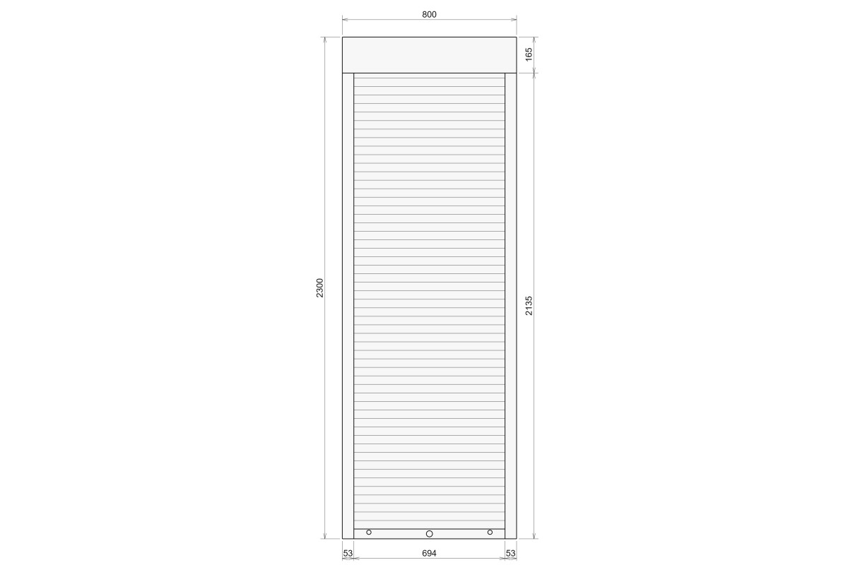 Защитные алюминиевые ролеты Comfort Line 800-2300 мм P55