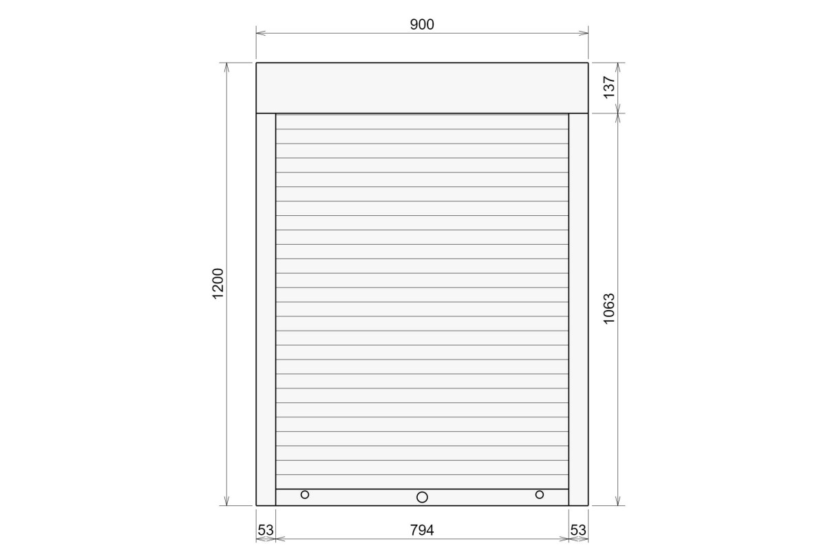 Защитные алюминиевые ролеты Comfort Line 900-1200 мм P55