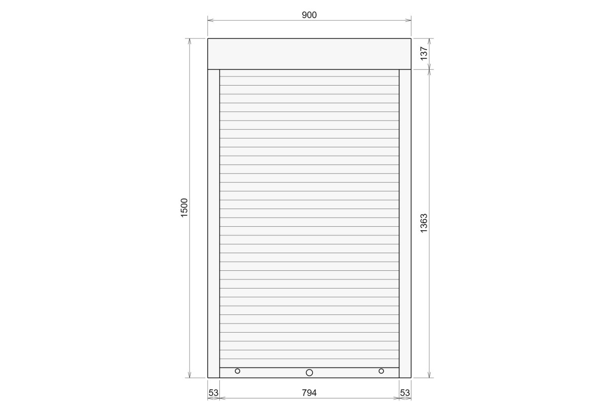 Защитные алюминиевые ролеты Comfort Line 900-1500 мм P55