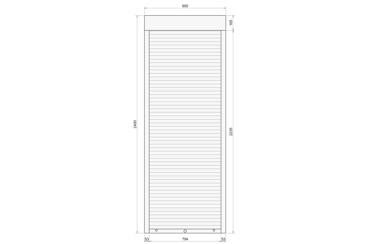 Защитные алюминиевые ролеты Comfort Line 900-2400 мм P55