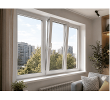 Металопластикове вікно REHAU EURO 70 трьохстулкове з поворотно-відкидною стулкою 2000 x 1600 мм