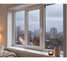 Металопластикове вікно REHAU EURO 70 трьохстулкове з поворотно-відкидною стулкою 2000 x 1500 мм