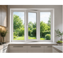 Металопластикове вікно REHAU EURO 70 трьохстулкове з поворотно-відкидною стулкою 1900 x 1700 мм