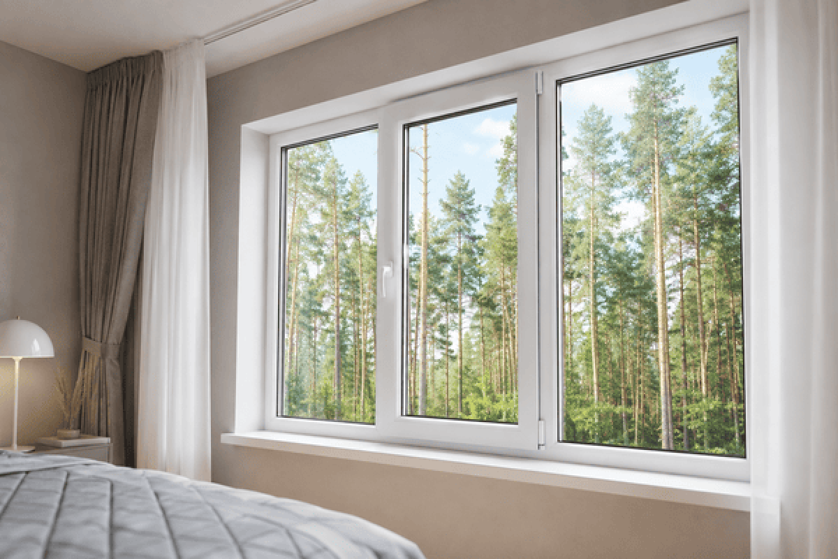 Металлопластиковое окно VEKA Softline 82 трёхстворчатое с поворотно-откидной створкой 2000 x 1000 мм