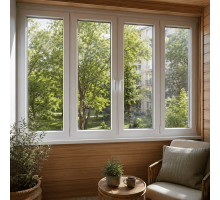 Металопластикове вікно VEKA Softline 82 чотиристулкове з двома поворотно-відкидними стулками 2400 x 700 мм