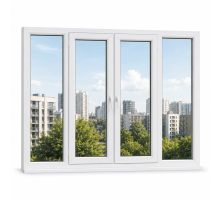 Металопластикове вікно VEKA Softline 76 4х-стулкове з двома поворотно-відкидними стулками 2500 × 1300 мм
