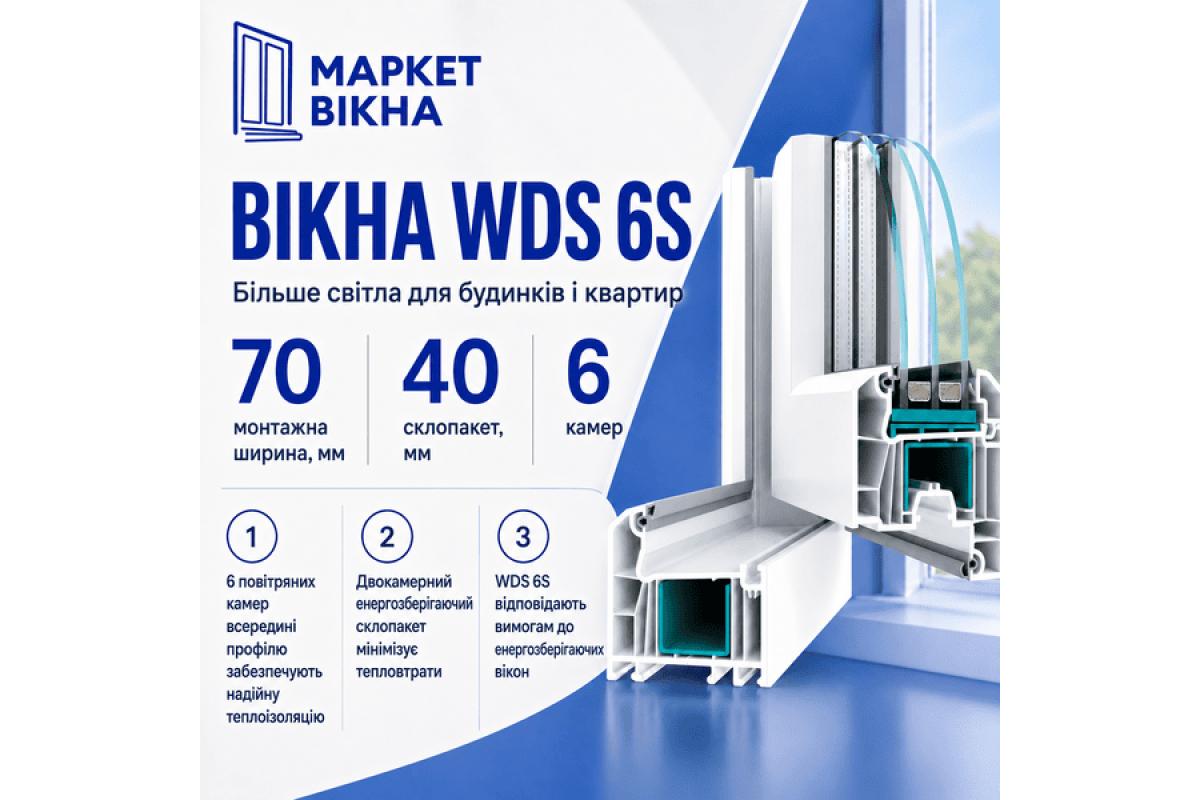 Раздвижные металлопластиковые окна WDS 6S 1600 x 1400 мм