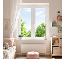 Металопластикове вікно REHAU EURO 70 двостулкове з поворотно-відкидною стулкою 1000 x 1300 мм