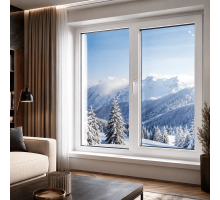Металопластикове вікно REHAU EURO 70 двостулкове з поворотно-відкидною стулкою 1000 x 600 мм