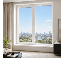 Металопластикове вікно REHAU EURO 70 двостулкове з поворотно-відкидною стулкою 1000 x 800 мм