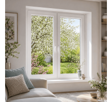 Металопластикове вікно REHAU EURO 70 двостулкове з поворотно-відкидною стулкою 1100 x 1600 мм
