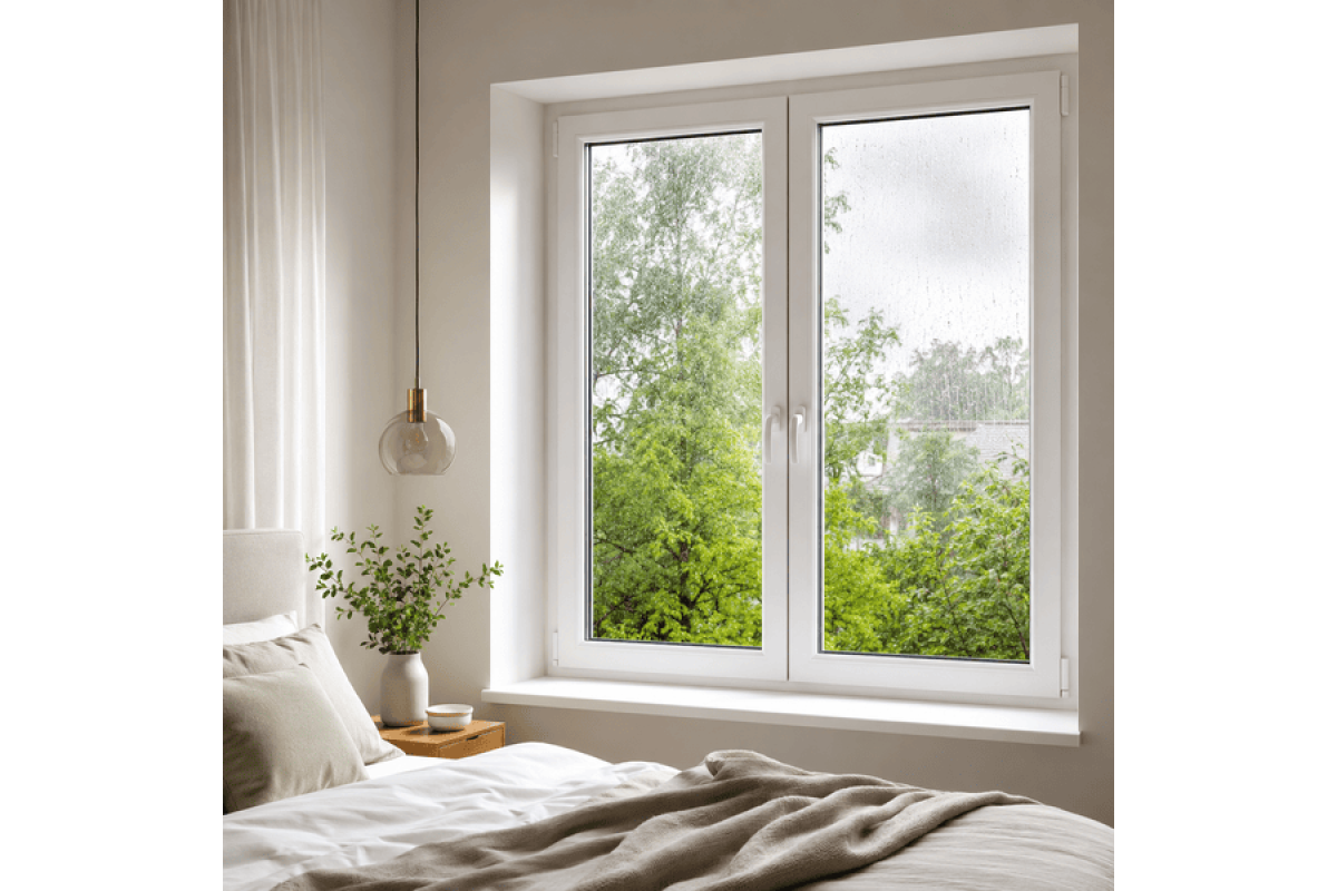 Металлопластиковое окно VEKA Softline 82 двустворчатое с поворотно-откидной створкой 1100 x 1400 мм