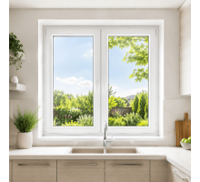 Металопластикове вікно REHAU EURO 70 двостулкове з поворотно-відкидною стулкою 1000 x 900 мм