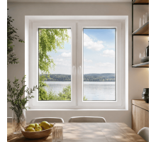 Металопластикове вікно REHAU EURO 70 двостулкове з поворотно-відкидною стулкою 1100 x 1000 мм