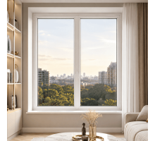 Металопластикове вікно VEKA Softline 82 двостулкове з поворотно-відкидною стулкою 1100 x 700 мм