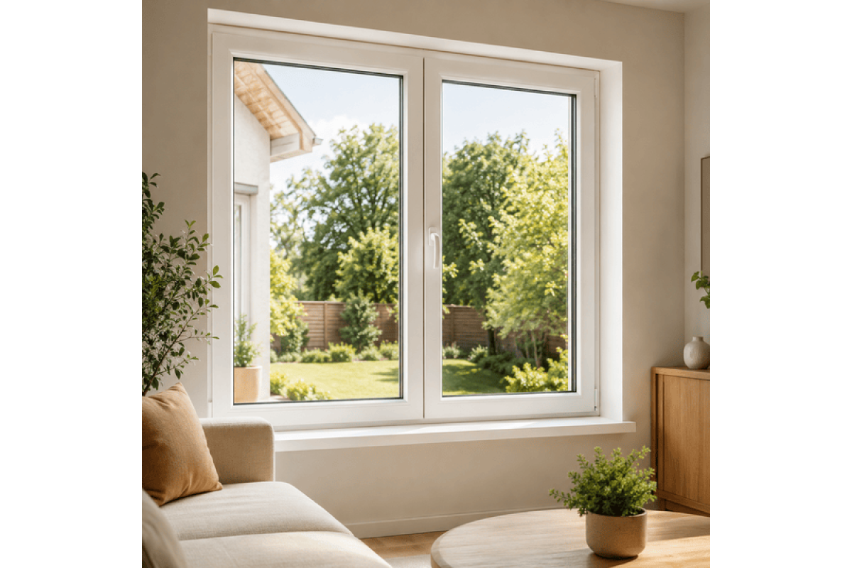 Металопластикове вікно Steko 7S двостулковез 1 поворотно-відкидною стулкою 1250 × 1200 мм