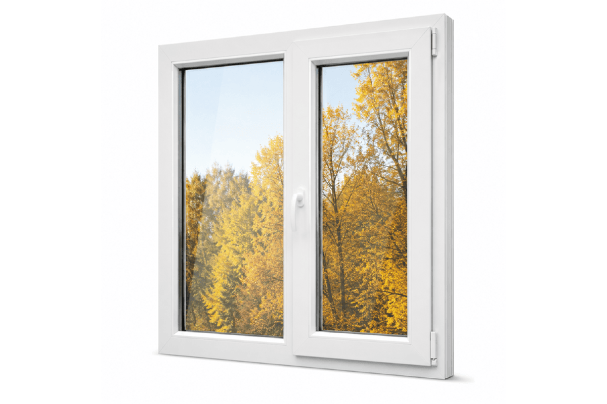 Металлопластиковое окно VEKA Softline двустворчатое с поворотно-откидной створкой 1100 x 1400 мм