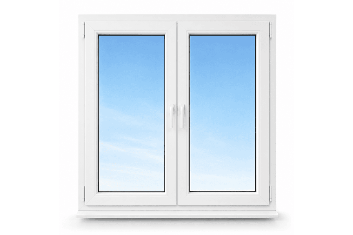 Металлопластиковое окно VEKA Softline двустворчатое с поворотно-откидной створкой 1100 x 1600 мм