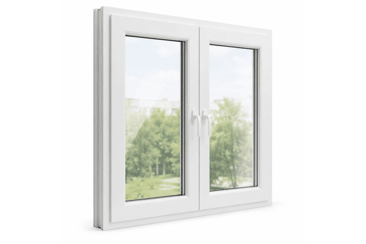Металлопластиковые окна VEKA Softline двустворчатое с поворотно-откидной створкой 1100 x 800 мм
