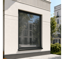 Металопластикове вікно антрацит ламіноване REHAU EURO 60 одностулкове глухе 900 × 1200 мм
