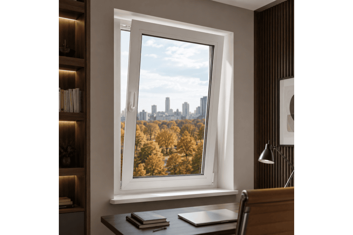Металлопластиковое окно REHAU EURO 70 поворотно-откидное 1000 x 600 мм