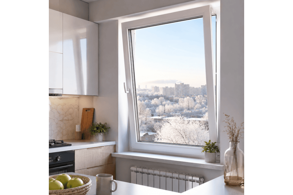 Металлопластиковое окно  VEKA Softline 82 поворотно-откидное 1000 x 900 мм