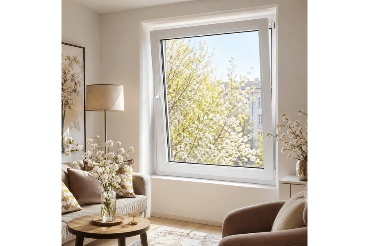 Металлопластиковое окно  VEKA Softline 82 поворотно-откидное 1100 x 1000 мм
