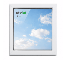 Металлопластиковое окно Steko 7S одностворчатое глухое 1400 x 900 мм