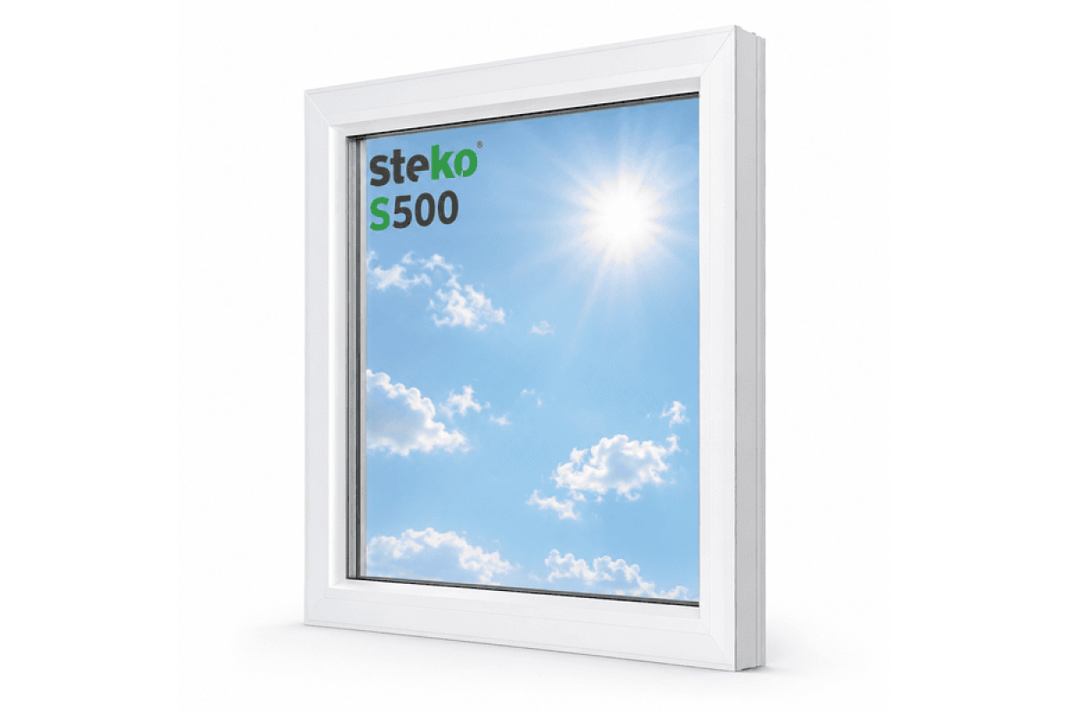Металлопластиковое окно Steko S500 глухое 1100 x 600 мм