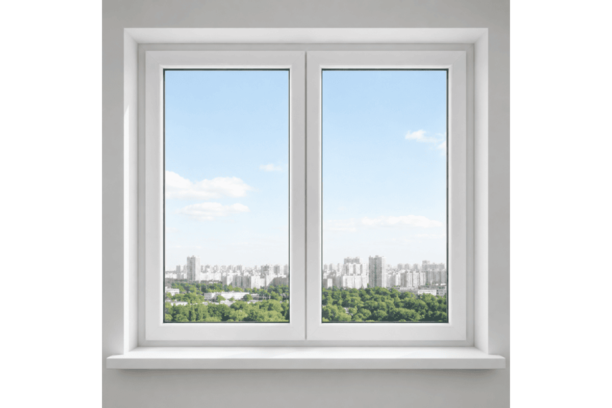Металопластикове вікно Steko IDEAL 4000 двостулкове глухе 1600 x 1500 мм
