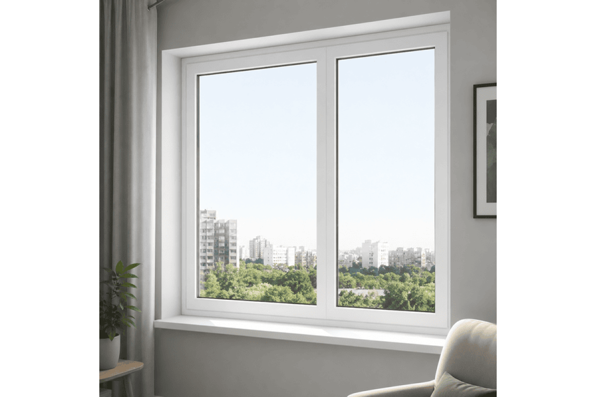 Металопластикове вікно Steko IDEAL 4000 двостулкове глухе 1500 x 1500 мм