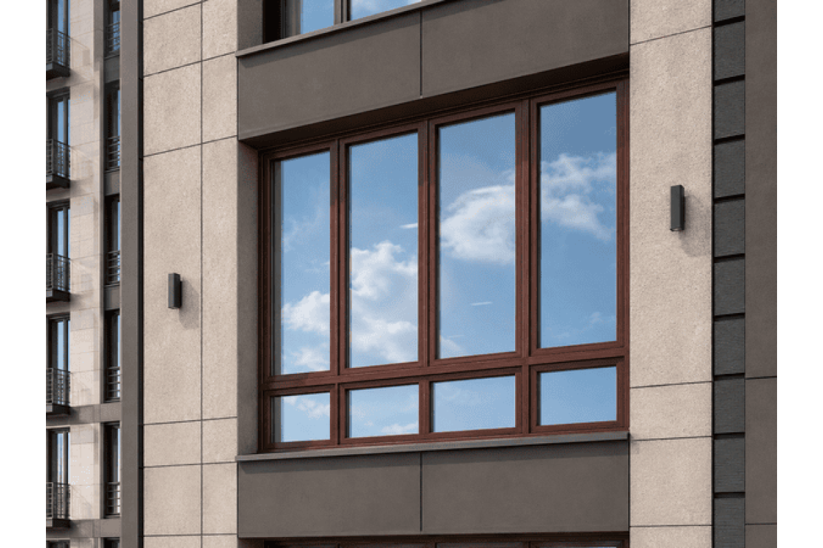 Панорамные металлопластиковые окна REHAU EURO 70 2800 x 2600 мм ламинированные