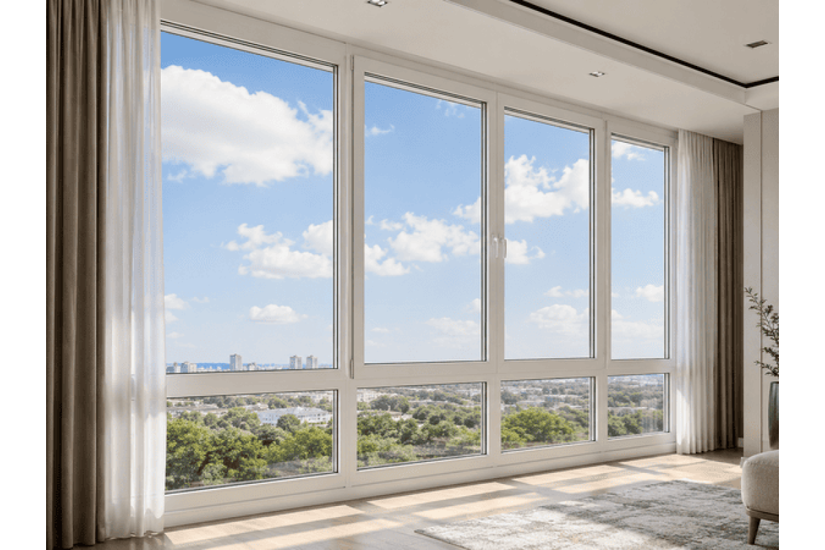 Панорамні металопластикові вікна VEKA Softline 76 3100 x 2400 мм